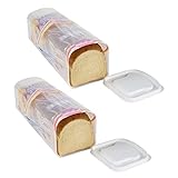 Buddeez Bread Buddy Bread Box – Bread Container & Bread Storage for Kitchen Counter, Sandwich Bread Holder, Bread Saver & Bread Keeper, Bread Bin & Breadbox Countertop Storage, White Lid, (2 Pack)