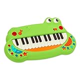 Battat- Toddler Piano Toy – Musical Instrument For Kids, Children – Animal Keyboard Piano With 5 Instrument Settings-Crocodile Piano – 2 Years +