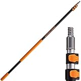 7-24 ft Long Telescopic Extension Pole // Multi-Purpose Extendable Pole with Universal Twist-on Metal Tip // Lightweight and Sturdy // Best Telescoping Pole for Painting, Dusting and Window Cleaning