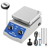 Magnetic Stirrer Hot Plate w/Thermometer, Magnetic Stir Plate w/Stir Bar Retriever, Max.520℉ Hot Plate Stirrer, 100~2000RPM Magnetic Hotplate Stirrer w/Stir Bar n Support Stand