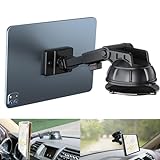 PLDHPRO Magnetic Car Phone Tablet Holder for iPhone iPad Size 4'- 10' Tablets, Dashboard Dash Windshield Mount 360° Rotating Super Strong Magnet TPU Suction Washable Strong Sticky Gel