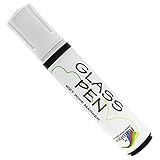 Glass Pen Window Marker: Glass Markers, Car Marker or Mirror Pen with Washable Paint - Car Windows, Mirrors, Signs, Crafts - 15mm Wide Tip, White