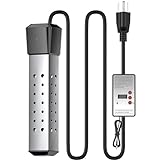 SKYWOT Pool Heater, Immersion Water Heater 304 Stainless Guard for Water Heater with Thermostat, Auto Shut-Off Timer - Ideal for Pool Heater for Above Ground Pool and Bathtub Heating