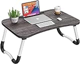 Laptop Bed Desk Lap Tray: Large Portable Foldable laptray Computer bedtray Table for Writing Reading Eating Breakfast XXL lapdesk on Low Sitting Floor or Adult Laying Couch