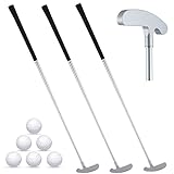 Wettarn 3 Sets Golf Clubs Mini Two Ways Golf Putter Golf Clubs Set for Men Women Kids Sturdy Putter Shaft with 6 Practice Golf Balls for Left or Right Handed Golfers Indoor Outdoor Putting Green Mat