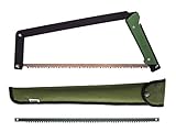 AGAWA - BOREAL21 TRIPPER KIT - 21 inch folding bow saw, rugged cordura sheath, additional aggressive blade (Black Frame - Green Handle)