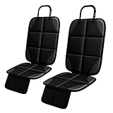 Car Seat Protector, MHO+All 2 Pack Auto Car Seat Protectors for Child Baby Car Seats - Large CarSeat Sit Savers Mat with Waterproof 600D Fabric & 2 Storage Pockets, Crash Test Approved