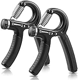 NIYIKOW 2 Pack Grip Strength Trainer, Hand Grip Strengthener, Adjustable Resistance 11-132Lbs (5-60kg), Non-Slip Gripper, Perfect for Musicians Athletes and Hand Rehabilitation Exercising