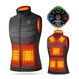 KOVNLO Heated Vest Women, 5 in 1 Smart Controller, Lights-out Design, Electric Heated Jackets (Battery Pack Not Included)…