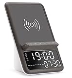 Wireless Charger with Bluetooth Speaker,Alarm Clock,Fast Charging Station Compatible with iPhone 14/13/12/11/Pro Max/XR/XS/X/8 Plus,Samsung Galaxy S21/S20 Note 20/10 and More