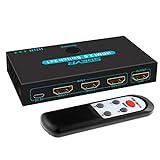 SGEYR HDMI 2.0 Switch Splitter 3 Port 4K HDMI Switcher 3 in 1 Out Metal HDMI Switches Selector Box with IR Remote Control Support HDCP 2.2 Support 4K@60Hz Ultra HD 3D 2160P 1080P