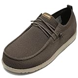 1TAZERO Extra Wide Shoes for Men Diabetic Shoes for Men 5E Extra Extra Wide Dress Shoes Wide Width Men's Orthopedic Shoes with Plantar Fasciitis Foot Arch Support (Khaki 10)