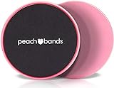 Peach Bands Core Sliders Fitness - Dual Sided Exercise Discs for Abs and Core