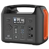 GOLABS R300 Portable Power Station, 299Wh LiFePO4 Battery Backup with 300W Pure Sine Wave AC Peak 500W, Car Outlets, PD 60W Quick in/out Solar Generator for Outdoor Camping Emergency CPAP Orange