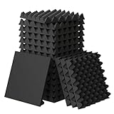 12 Pack 1.5'X12'X12' Sound Proofing Egg Crate Foam Pad(Most Soundproofing Design), Upgraded Foam Padding, Fire-Retardent Sound Proof Foam Panels for Walls, Door Soundproofing, Sound Foam Made by WVOVW