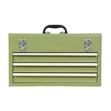 BIG RED ANTBD133-XG Torin 20' Portable 3 Drawer Steel Tool Box with Metal Latch Closure, Green