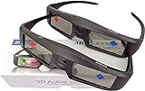 2X Sintron ST07-BT 3D Active Shutter Glasses Rechargeable for RF 3D TV, 3D Glasses for Sony, Panasonic, Epson 3D Projector, Samsung 3D TV, Compatible with TDG-BT500A TY-ER3D5MA TY-ER3D4MA TDG-BT400A