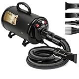 PETNF Dog Dryer for Pet Grooming, Dog Hair Dryer Blower Dog Blow Dryer High Velocity Air Forced Blow Dryer for Large Dogs,Noise Reduction Pet Hair Dryer 3.2HP Adjustable Speed Temp Dogs Grooming Bath