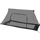 Onewind Premium Camping Shelter Bugnet, Ultralight No-See-Um Breathable Mesh Mosquito Netting with Double Sided Zipper for Camping and Hiking, Black…