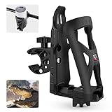KEMIMOTO Motorcycle Cup Holder, ATV Drink Holder with 360 Rotation Crocodile-Bite Clamp, Dirt Bike Bottle Holder Compatible with Hydro Flasks, Yeti, Stanley, Other Bottles Maximum Diameter in 3.5'