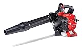CRAFTSMAN BV245 27cc 2-Cycle Full Crank Engine Gas Powered Leaf Blower - Handheld Gasoline Blower with Vacuum Kit for Lawn Care, Liberty Red
