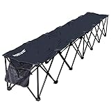 Franklin Sports Sideline Team Bench – 6 Person – Collapsible Sport Bench – No Assembly – Instant Seating – All Sport – Soccer – Lacrosse – Football – Heavy Duty
