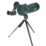 SVBONY SV28 Plus Spotting Scopes with Tripod, 25-75x70 Angled Spotter Scope with Phone Adapter, IP65 Waterproof Fogproof Long Range Spotting Scope for Target Shooting, Birding, Hunting