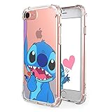 STSNano Case for iPod Touch 5/6/7 Fashion Cute Cartoon Soft TPU Silicone Cover, Love Stch Design Fun Clear Funny Protective Skin Slim Fit Ultra-Thin Shockproof Teens Kids Cases for iPod Touch 7&6&5
