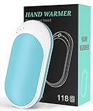 Hand Warmers Rechargeable, 1-Pack Hand Warmer Reusable 5200mAh Electric Portable Pocket Warmer/Power Bank, Battery Operated Hand Heater Great for Outdoors, Camping, Golf, Warm Gift for Men Women Blue