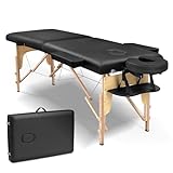 Massage Table Portable Lash Bed: Folding Physical Therapy Table - Professional Spa Bed for Home - Black