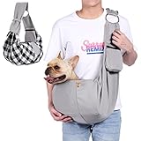 OWNPETS Pet Sling Carrier, Hands Free Reversible Pet Papoose Bag, Fit 8~15lb Cats&Dogs, Comfortable, Adjustable, Perfect for Daily Walk, Outdoor Activity and Weekend Adventure