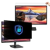Computer Privacy Screen Filter for 24 Inch Widescreen Monitor, Removable Anti-Spy Privacy Shield, Anti-Glare Blue Light Filter, Anti-Scratch Protector for Desktop Computer (16:9 Aspect Ratio)