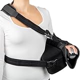 Alpha Medical Shoulder Immobilizer w/Removable Pillow – Rotator Cuff – Sublexion – Shoulder Abduction Sling – Post-Op Shoulder & Arm Brace w/exercise ball. Fits Right or Left Arm. L3660