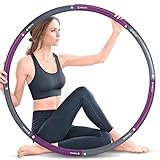 FEECCO Weighted Fitness Hoop, 8 Detachable Sections for Weight Loss