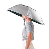 Luwint Head Umbrella Hat, Compact Folding Hands Free Hat Umbrella for Adults Rain Sun Protection Gardening Fishing Hiking Beach Costume, 36 Inch