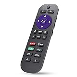 Gvirtue Universal Remote Control Fits for Roku Player 1 2 3 4 Premiere/+ Express/+ Ultra with 9 More Learning Keys Programmed to Control TV/Soundbar/Receiver