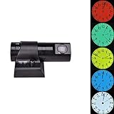 Vkermury LED Projection Roman Clock Colorful Projection Analog Clock Rotate 180 Degrees with Remote Control (Arabia Number &Rome Pointer Free Exchange)