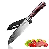 Kitory Japanese Santoku Knife Chef Knife with Sheath, Stainless steel 5'' Asian Chef Knife, Vegetable Fruit Knife - 2023 Gift