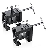 Neitra Cabinet Installation Clamps, 2022 Upgrade Highly Durable All Metal with Flexible Drill Hole Guide Design, Cabinetry Claw for Easy and Fast Installing Face Frame of Cabinets, Black, 2-Pack