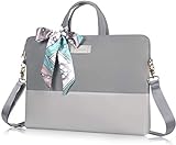 Kamlui 14 Inch Laptop Bag - for Women Carrying Leather Waterproof Computer Briefcase Shoulder Messenger Laptop Sleeve Case for Macbook Pro Air HP Lenovo Dell