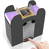 FEIERYA Automatic Card Shuffler 6 Deck Electric,Battery Operated Poker Shuffler for UNO Poker Party Home Card Game,Travel