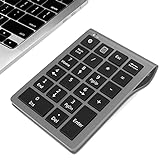 Foloda Wireless Bluetooth Number Pad: 22 Keys Wired Numeric Keypad, Rechargeable Financial Accounting 10 Keys Number Extensions USB-C Numpad for MacBook Pro Air, Laptop Desktop PC, Surface Pro