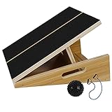 Glintoper Professional Wooden Slant Board, Adjustable Incline Board Calf Ankle Stretcher, 450 lbs Weight Capacity, Non-slip Stretching Board for Home Office, Extra Side Handle for Portability