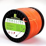 Viabrico String Trimmer Line, Square Orange Heavy Duty Weed Eater String, Premium Nylon Universal 0.095' x 1.7LB, 330Foot