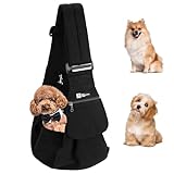 Pet Sling Carrier, Small Dogs and Cats Carrier Sling, Hand Free Adjustable Small Pets Shoulder Bag for Traveling, Outdoor (Pets Weight: 9-16LB)