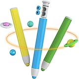 Ciscle Updated Kids Stylus Pen for Touch Screens, Silicone Fun Crayon Stylus with Replaceable Tip Compatible for Apple iPad/Air/Mini/Pro/Dragon Touch/Chrome Android Tablets (Yellow+Blue+Green)