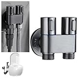 1-In-2-Out Dual Control Valve, 2023 New Hand Held Bidet Sprayer For Toilet, Mini Toilet Faucet Sprayer Kit Butt Washer, Hand Shower Bidet Attachment For Washing Machine And Toilet. Easy to Install.