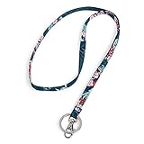 Vera Bradley Women's Cotton Lanyard, Rose Toile - Recycled Cotton, One Size
