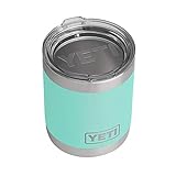 YETI Rambler 10 oz Lowball, Vacuum Insulated, Stainless Steel with Standard Lid, Seafoam
