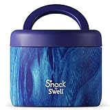 S'well S'nack Stainless Steel Food Container - 24 Oz - Azure Forest - Double-Layered Insulated Bowls Keep Food Cold for 8 Hours and Hot for 6 - BPA-Free